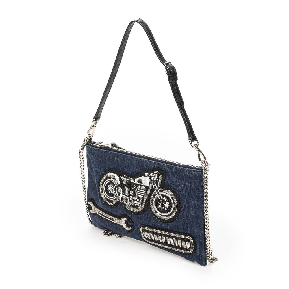 Miu Miu Rock Chain Pochette Bag - Picture 2 of 10